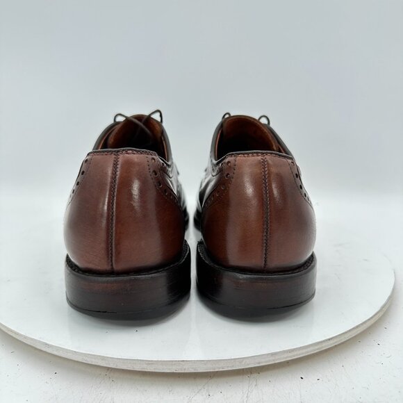 Allen Edmonds Hinsdale Men Size 8.5D Brown Leather Wingtip Derby Dress Shoes - Picture 5 of 12